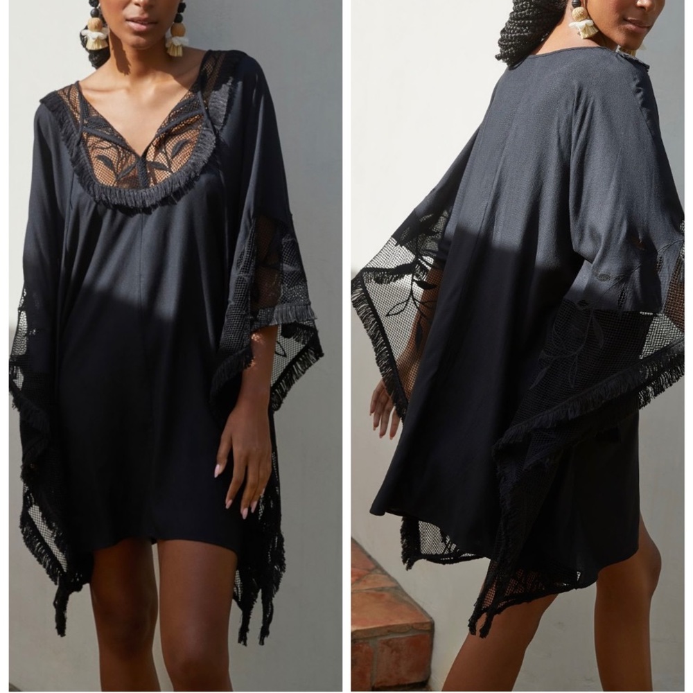 Anthropologie Embroidered Kimono Style Dress/ Cover-Up, Size XS/S